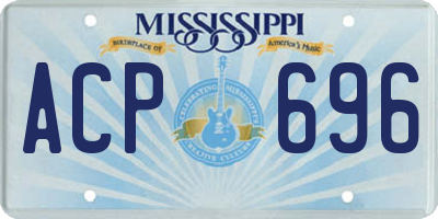 MS license plate ACP696