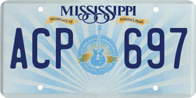 MS license plate ACP697
