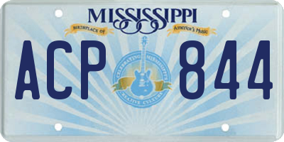 MS license plate ACP844