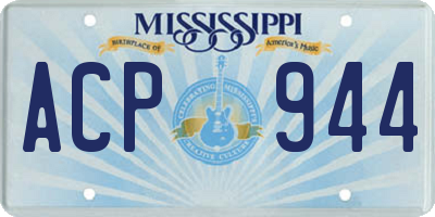 MS license plate ACP944