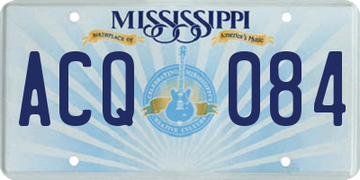MS license plate ACQ084