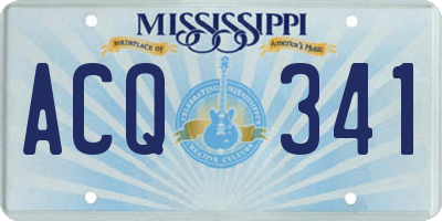 MS license plate ACQ341