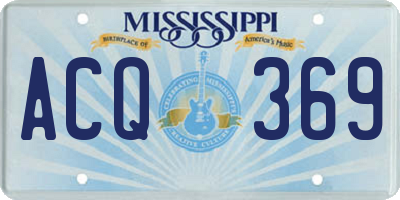 MS license plate ACQ369