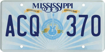 MS license plate ACQ370