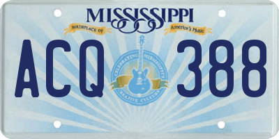 MS license plate ACQ388