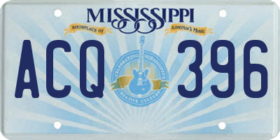 MS license plate ACQ396