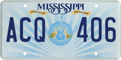 MS license plate ACQ406