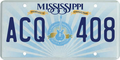 MS license plate ACQ408