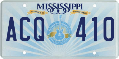 MS license plate ACQ410