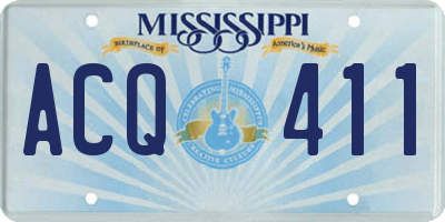 MS license plate ACQ411