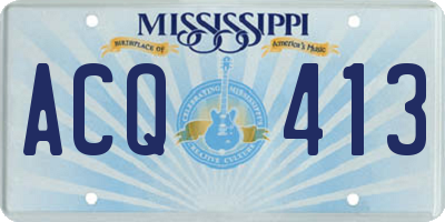MS license plate ACQ413