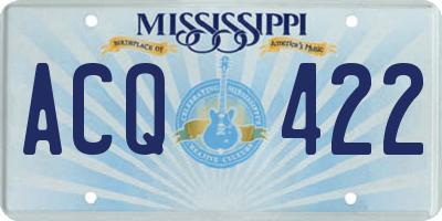 MS license plate ACQ422