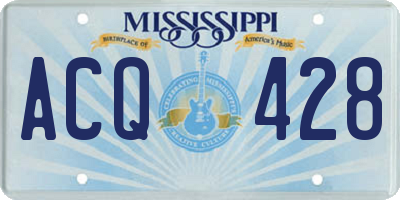MS license plate ACQ428