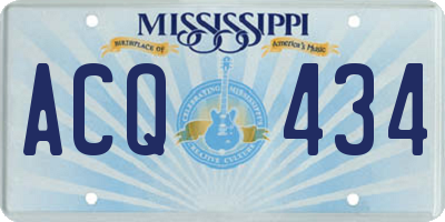 MS license plate ACQ434