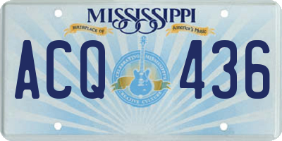 MS license plate ACQ436