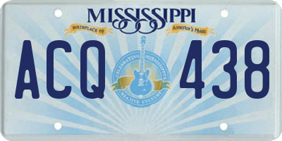 MS license plate ACQ438