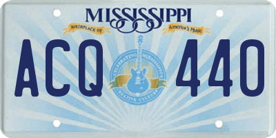 MS license plate ACQ440