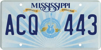 MS license plate ACQ443