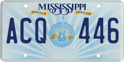 MS license plate ACQ446