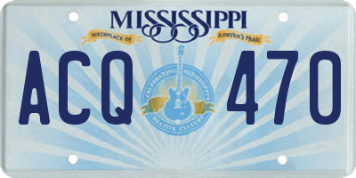 MS license plate ACQ470