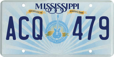MS license plate ACQ479