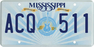 MS license plate ACQ511