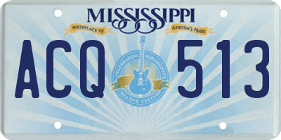 MS license plate ACQ513