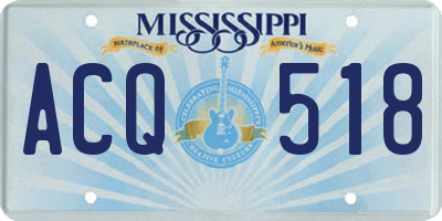 MS license plate ACQ518