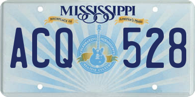 MS license plate ACQ528