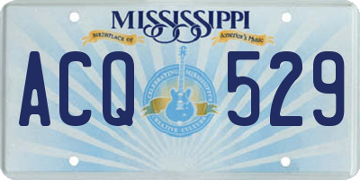 MS license plate ACQ529