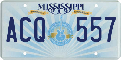 MS license plate ACQ557