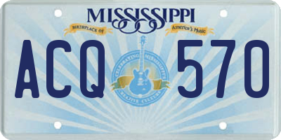 MS license plate ACQ570