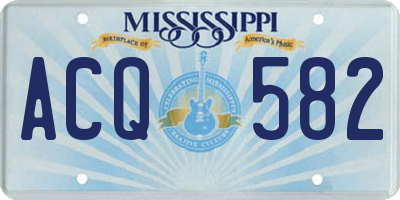 MS license plate ACQ582