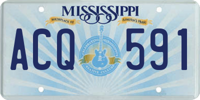 MS license plate ACQ591