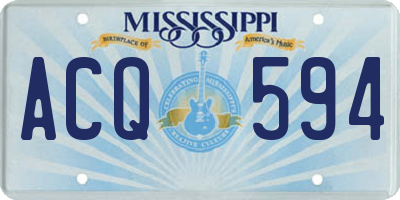 MS license plate ACQ594