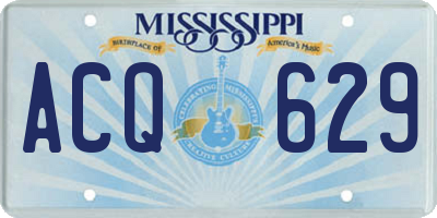 MS license plate ACQ629