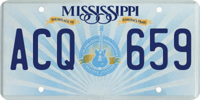 MS license plate ACQ659