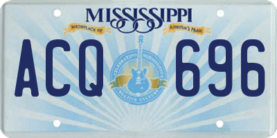 MS license plate ACQ696