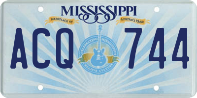 MS license plate ACQ744