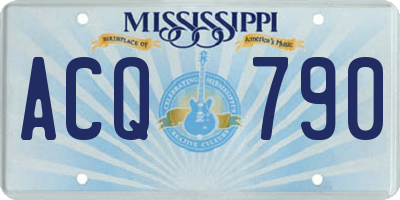 MS license plate ACQ790