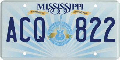 MS license plate ACQ822
