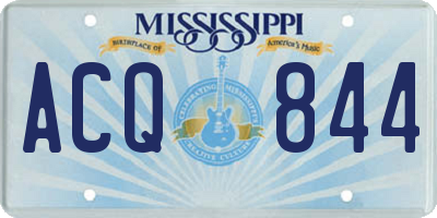 MS license plate ACQ844