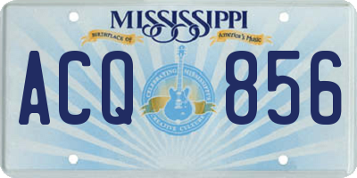 MS license plate ACQ856