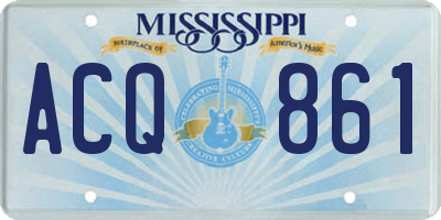 MS license plate ACQ861