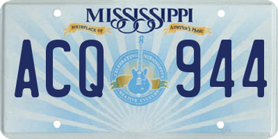 MS license plate ACQ944