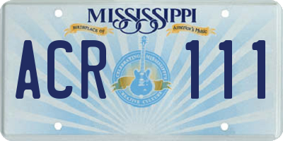MS license plate ACR111