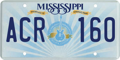 MS license plate ACR160