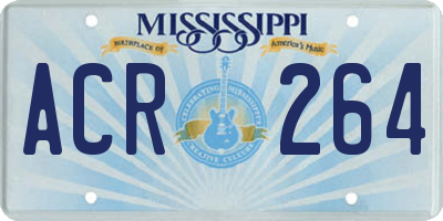 MS license plate ACR264