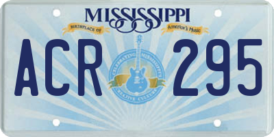 MS license plate ACR295