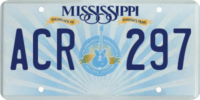 MS license plate ACR297